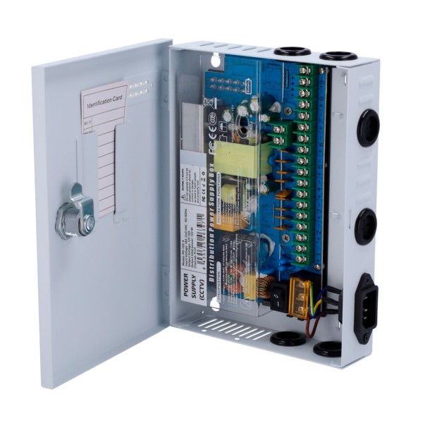 Comprar OEM PD-120-9-FUSE Caja de distribución de alimentación  - 1 entrada AC 180-246 V 50-60Hz - 9 salidas por par de cobre - 