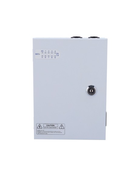Caixa de distribuição de energia OEM PD-120-9-Fusível - 1 entrada CA 180-246 V 50-60Hz - 9 Saídas de par de cobre - Protegido