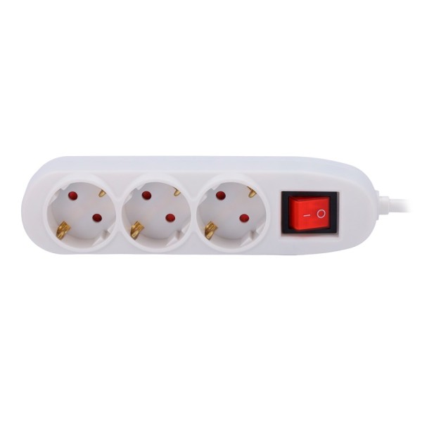 Kaufen OEM PDU-3P-SWITCH Steckdosenleiste – 3 Ausgänge bis 250 VAC / 16 A max. – Ein-/Aus-Schalter – Kabellänge 1