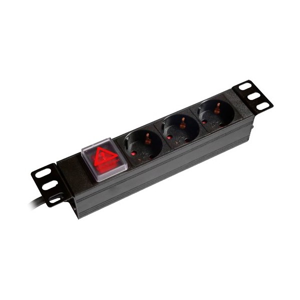OEM PDU-3P1U-SW-10INFIN Strinblble - Projetado para prateleiras padronizadas de 10 & quot - 1 - 3 saídas até 250VAC 