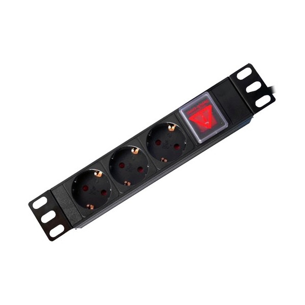 OEM PDU-3P1U-SW-10INFIN Strinblble - Projetado para prateleiras padronizadas de 10 & quot - 1 - 3 saídas até 250VAC 