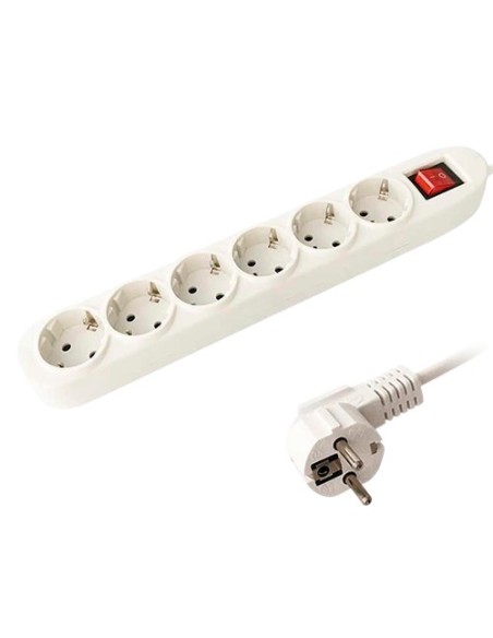 Acquistare OEM PDU-6P-SWITCH Ciabatta - 6 uscite fino a 250VAC / 16 A max. - Interruttore di accensione/spegnimento - Lunghezza 