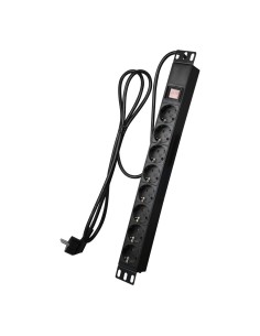 Kaufen OEM PDU-8P1U-SWITCH Steckdosenleiste – 1U Rackformat – 8 Ausgänge bis 250 VAC / max. 16 A – Ein-/Ausschalter