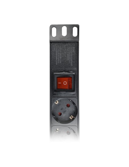 Kaufen OEM PDU-8P1U-SWITCH Steckdosenleiste – 1U Rackformat – 8 Ausgänge bis 250 VAC / max. 16 A – Ein-/Ausschalter