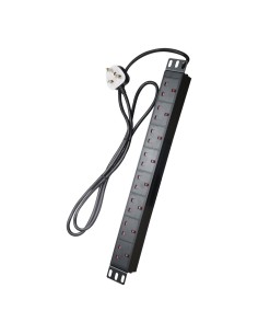 Comprar OEM PDU-8P1U-UK Regleta con enchufe UK - Diseñada para racks estandarizados de 19" - 8 salidas hasta 250VAC / 13 A 