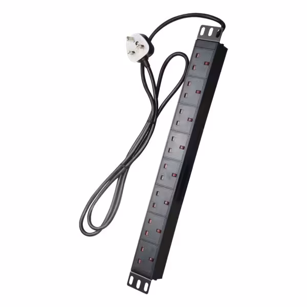 Acheter OEM PDU-8P1U-UK Multiprise avec prise UK - Conçue pour racks standardisés de 19" - 8 prises jusqu’à 250 VAC / 13 A