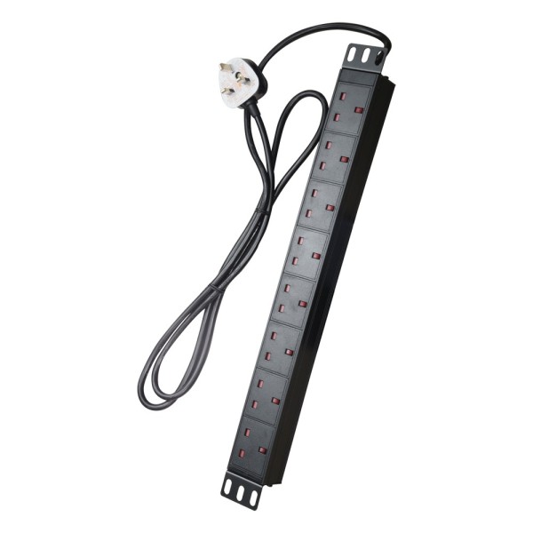 Kaufen Sie OEM PDU-8P1U-UK Steckdosenleiste mit UK-Stecker – entwickelt für standardisierte 19"-Racks – 8 Steckdosen bis 250 VAC