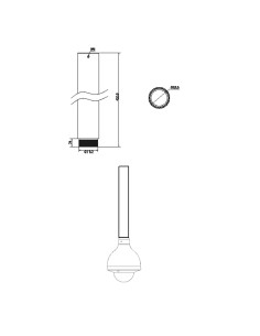 Comprare DAHUA PFA113 Prolunga per supporto a soffitto - Adatto per dome motorizzate - Lega di alluminio - Adatto per esterni - 2