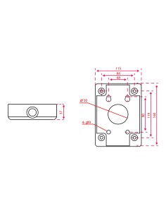 Dahua PFA120 Caixa de conexão - para cúpulas motorizadas - adequado para uso ao ar livre - instalação de parede - cor branca | 1 2