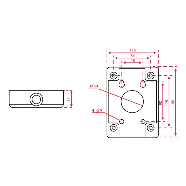 Acheter DAHUA PFA120 Boîte de jonction - Pour dômes motorisés - Adapté à une utilisation en extérieur - Installation murale - Co