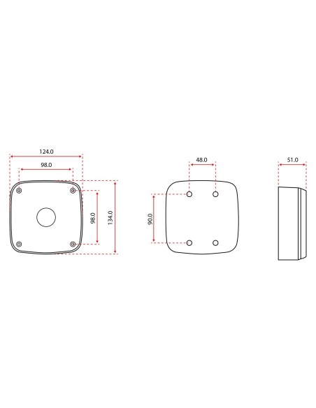 Comprar DAHUA PFA123 Caja de conexiones - Para cámaras bullet o domos - Apto para uso exterior - Instalación en techo o pared - 
