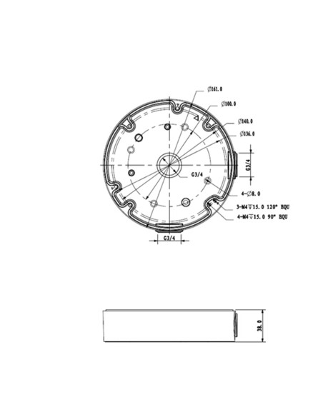 Acheter DAHUA PFA138 Boîte de jonction - Pour caméras dôme - Adaptée à une utilisation en extérieur - Installation au plafond ou
