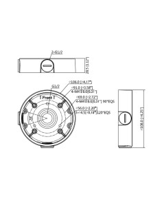 Kaufen OEM PFA139-B Anschlussdose – Für Dome-Kameras – Für den Außeneinsatz geeignet – Decken- oder Wandmontage – Stift 2