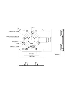 OEM PFA152-E-B Stand - para câmaras de bala ou cúpulas - Diâmetro de gama 80 ~ 150 mm - adequado para uso em extrema 2