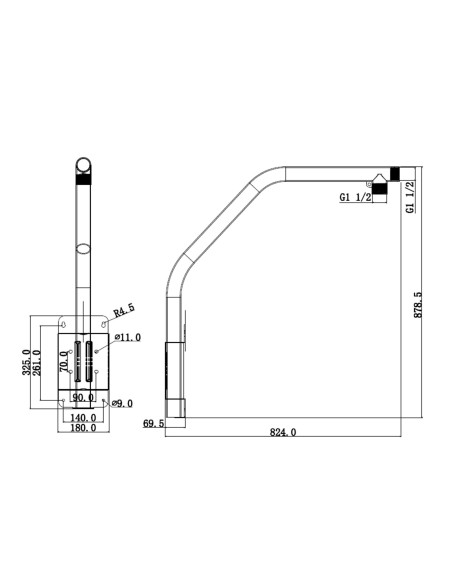 Dahua PFB303S Swan Suporte para cúpulas motorizadas - adequado para exterior - Instalação na cornija - branco - PIN