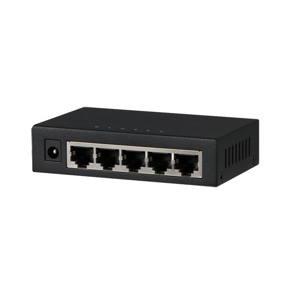 Dahua PFS3005-5GT Switch Marca Gigabit - 5 Portas RJ45 - Velocidade 10/100/1000 Mbps - Alta velocidade em todas as portas - E