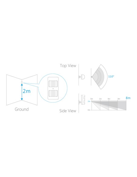 Kaufen CHUANGO PIR-910 PIR-Detektor mit Haustierimmunität – Kabellos – Interne Antenne – LED-Anzeige für niedrigen Batteriestand