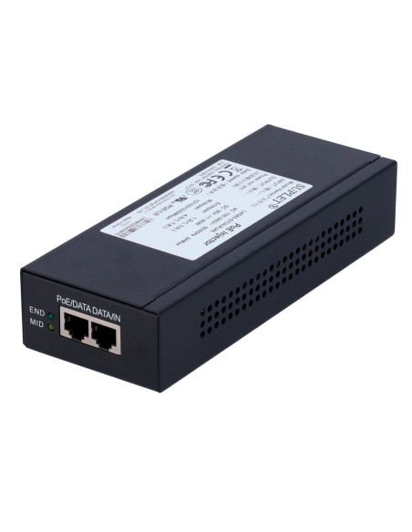 Hikvision PoE, LAS60-57CN-RJ45.60W Injector PoE - Entrada / saída RJ45 10/100/1000 Mbps - Potência 60 W - Distância máxima 100 m