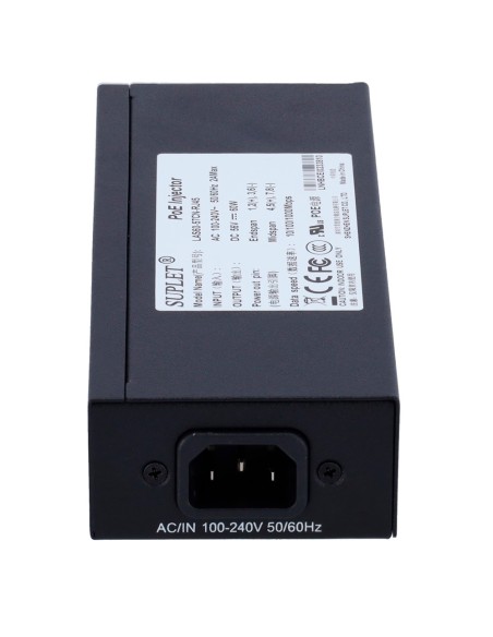 Hikvision PoE, LAS60-57CN-RJ45.60W Injector PoE - Entrada / saída RJ45 10/100/1000 Mbps - Potência 60 W - Distância máxima 100 m