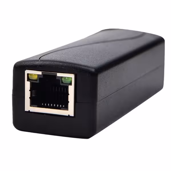 Comprar OEM POE-SPLIT-30W Splitter PoE. - Soporta estándares modernos IEEE 802.3af/at. - Entrada RJ45 PoE y salida RJ45 con jack