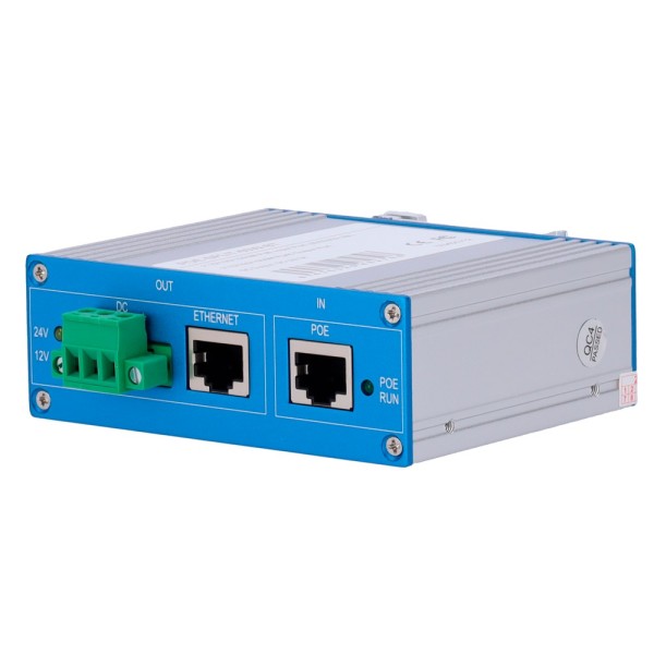 OEM Poe-Split-60w-BT Divilizador Poe - Para câmeras IP No PoE - RJ45 (PoE) / saída RJ45 e Jack - Speed10 / 100 / 1000Mbps 