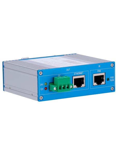OEM Poe-Split-60w-BT Divilizador Poe - Para câmeras IP No PoE - RJ45 (PoE) / saída RJ45 e Jack - Speed10 / 100 / 1000Mbps 