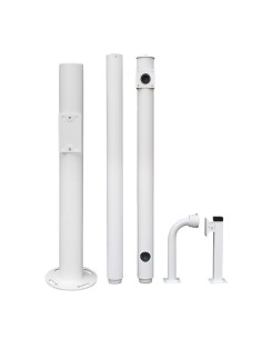 Comprar OEM POLE-350-D Báculo para CCTV - 3.5 metros de altura - Fabricado en acero galvanizado - 2 piezas de 1,25 metros y 1 ba 2