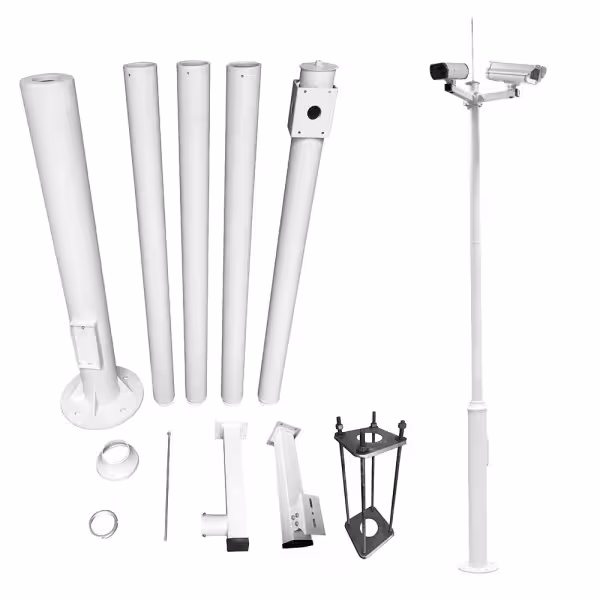 Acquista OEM POLE-600-D Palo per CCTV - 6 metri di altezza - Realizzato in acciaio zincato - 5 pezzi da 1,2 metri che costr...
