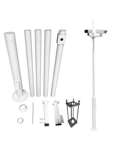 Comprar OEM POLE-600-D Báculo para CCTV - 6 metros de altura - Fabricado en acero galvanizado - 5 piezas de 1,2 metros que const
