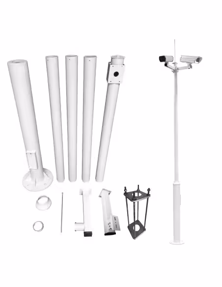 Acquista OEM POLE-600-D Palo per CCTV - 6 metri di altezza - Realizzato in acciaio zincato - 5 pezzi da 1,2 metri che costr...