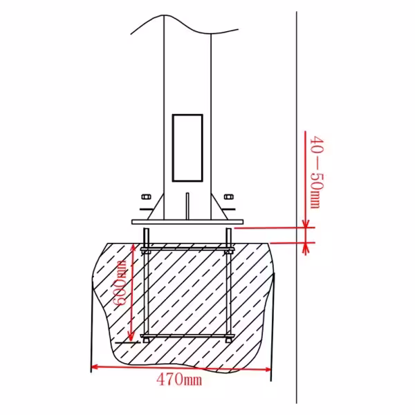 Acquista OEM POLE-600-D Palo per CCTV - 6 metri di altezza - Realizzato in acciaio zincato - 5 pezzi da 1,2 metri che costr...