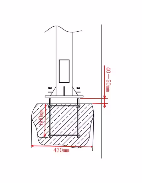 Acquista OEM POLE-600-D Palo per CCTV - 6 metri di altezza - Realizzato in acciaio zincato - 5 pezzi da 1,2 metri che costr...