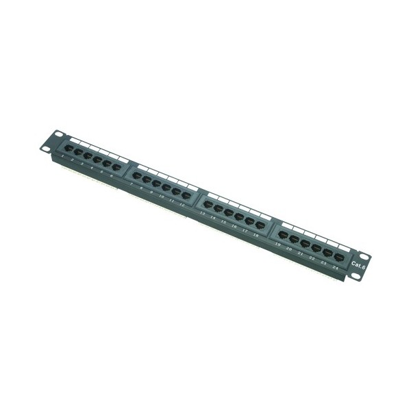 Kaufen OEM PP-24 Patchpanel mit 24 Ports UTP/RJ45 – rackmontierbares Format – unterstützt Kabel bis CAT6 – 1U-Größe zur Erleicht