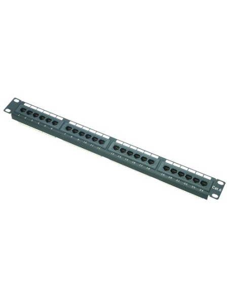 Acquistare OEM patch panel PP-24 a 24 porte UTP/RJ45 - Formato rack - Supporta cavi fino a CAT6 - Dimensione 1U per facilitare