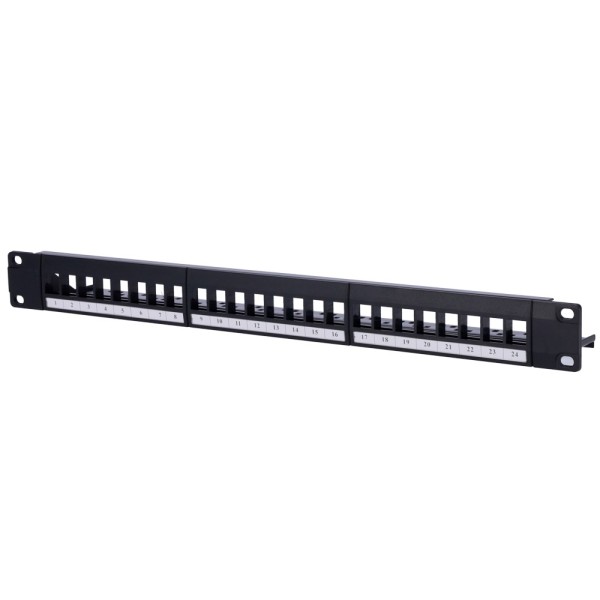 Acquistare OEM PP-24BLANK Patch panel vuoto da 24 porte UTP/RJ45 - Formato rack 1U - Senza elettronica - Dimensione 1U per facil