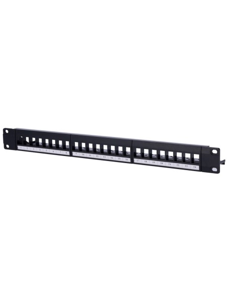 Kaufen OEM PP-24BLANK leeres Patchpanel mit 24 Ports UTP/RJ45 – 1U rackmontierbares Format – Ohne Elektronik – 1U-Größe für einf
