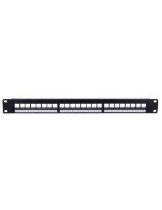 Comprar OEM PP-24BLANK Patch panel vacio de 24 puertos UTP/RJ45 - Formato enrackable 1U - Sin electrónica - Tamaño 1U para facil 2