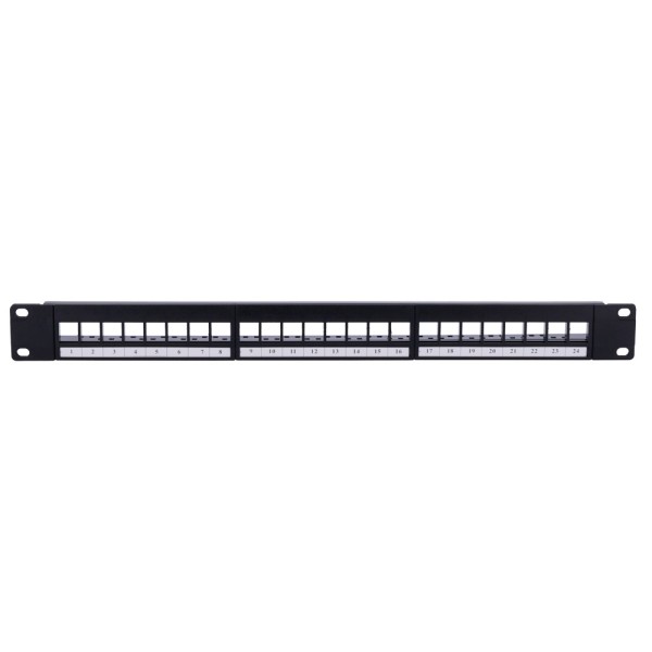 Kaufen OEM PP-24BLANK leeres Patchpanel mit 24 Ports UTP/RJ45 – 1U rackmontierbares Format – Ohne Elektronik – 1U-Größe für einf