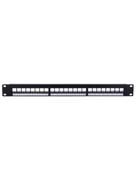 Comprar OEM PP-24BLANK Patch panel vacio de 24 puertos UTP/RJ45 - Formato enrackable 1U - Sin electrónica - Tamaño 1U para facil