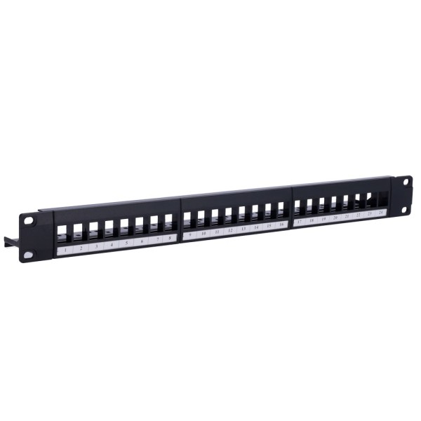 Comprar OEM PP-24BLANK Patch panel vacio de 24 puertos UTP/RJ45 - Formato enrackable 1U - Sin electrónica - Tamaño 1U para facil
