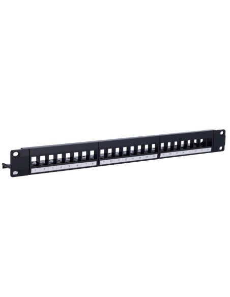 Comprar OEM PP-24BLANK Patch panel vacio de 24 puertos UTP/RJ45 - Formato enrackable 1U - Sin electrónica - Tamaño 1U para facil