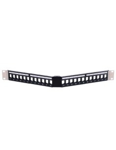 Acquistare OEM pannello patch angolare vuoto PP-A24FTP - 24 porte FTP - formato rack 1U - senza elettronica - barra per la gesti 2
