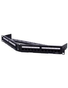 Acquista OEM PP-A24UTP6 patch panel angolare UTP a 24 porte - Supporta cavi fino a CAT6 - Formato rack 1U - Dimensione 1U pari
