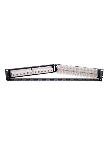 Kaufen OEM PP-A24UTP6 abgewinkeltes 24-Port-UTP-Patchpanel – unterstützt Kabel bis CAT6 – 1U-Rackformat – Größe 1U pro Paar