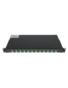 Comprar OEM PP-FIBER-12-LC Patch panel de fibra  - 12 puertos LC/APC Duplex - Bandeja de empalme (sin pigtail) - Formato enracka