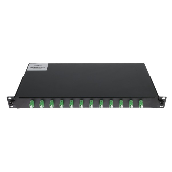 Comprar OEM PP-FIBER-12-LC Patch panel de fibra  - 12 puertos LC/APC Duplex - Bandeja de empalme (sin pigtail) - Formato enracka