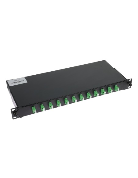 Comprar OEM PP-FIBER-12-LC Patch panel de fibra  - 12 puertos LC/APC Duplex - Bandeja de empalme (sin pigtail) - Formato enracka
