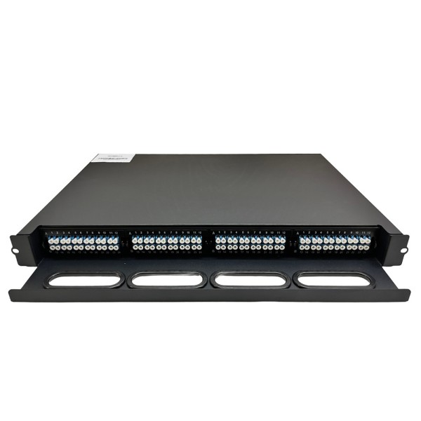 Acheter OEM panneau de brassage fibre PP-FIBER-4-12 - 48 ports LC Duplex - 4 cassettes avec 12 adaptateurs LC Duplex chacune - N