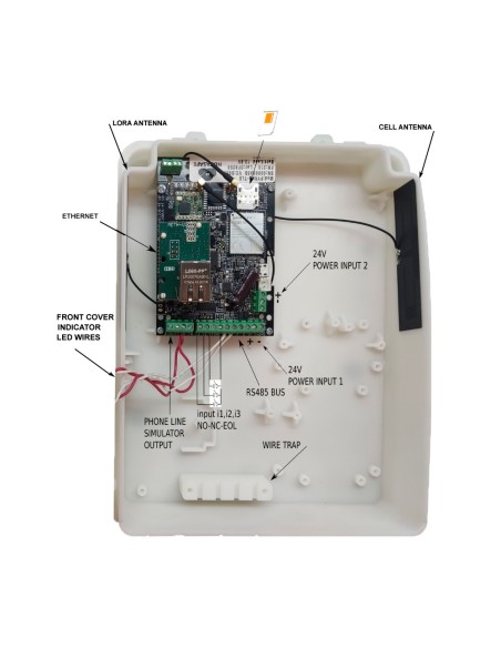 Kaufen NUVATHINGS PYRUS-TLE zertifizierter Alarmübertragungsgerät nach EN54-21 – ETHERNET, GPRS/NBIOT/LTE-CAT-M1 + LORA – Kommun