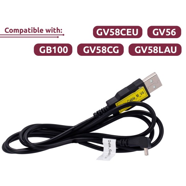 QLCLink QL-Data-Data-Cabo-M-V4 Cabo de Dados USB para Micro USB - Compatível com GV56 / GV58CEU / GV58LAU / GV58CG / GB100